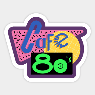 Back to the Future Cafe 80s Shirt - Most Accurate Clean Vector Art!! Sticker